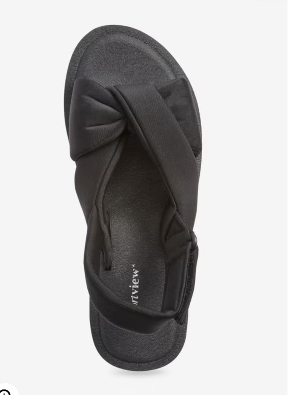 Comfortview Taylor Knotted Slip-On Sandal - Black 7 wide